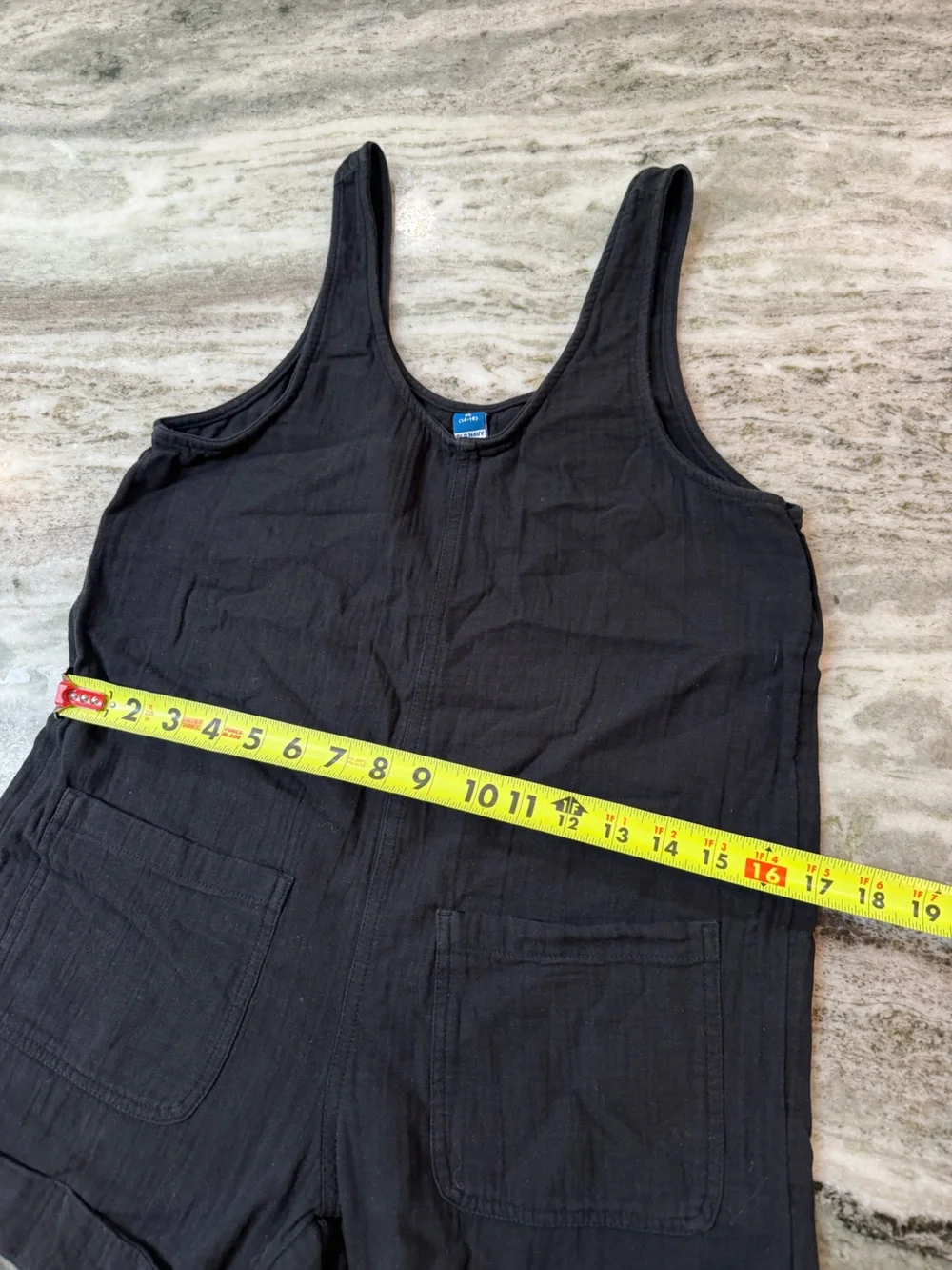 Old Navy Girls' Black Cotton Romper Lightweight